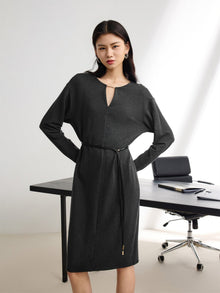 Warm Knit Dress | Gray