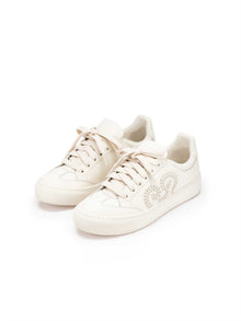 Woven Lucky Shoes | White/White