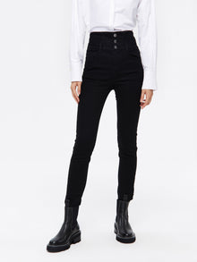 Springy Cropped Jeans | Black