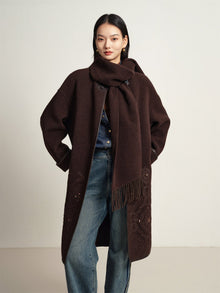 Lightweight Yak Cashmere Wool Coat | Brown