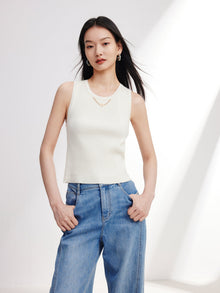 Knitted Vest | Beige