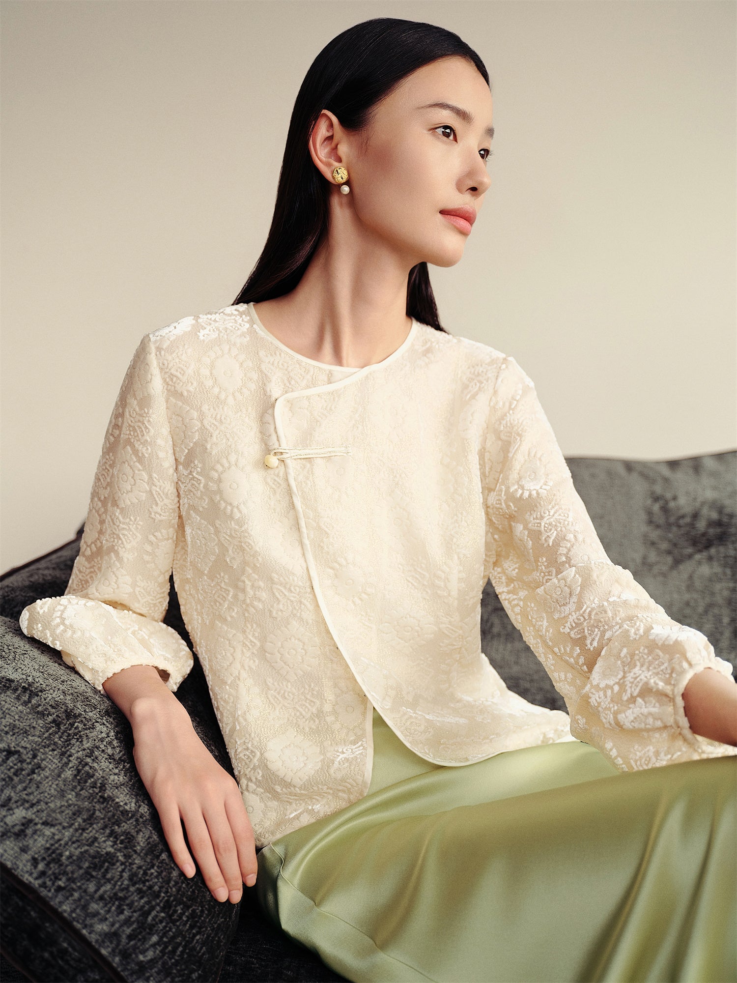 Chinese Style Jacket | Beige