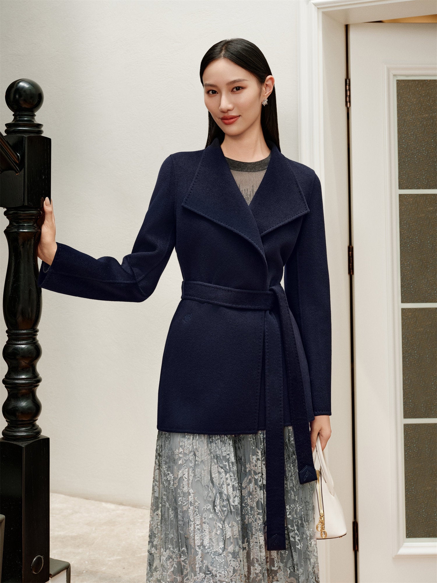 Cashmere Coat | Navy