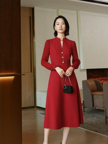 Sheep Wool Dress | Red