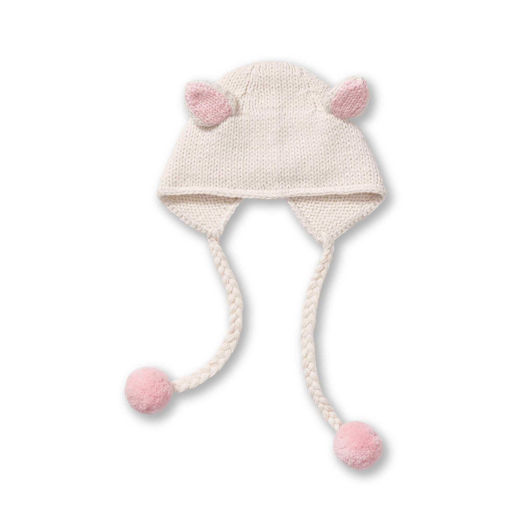 Bunny Hat | Ivory/Pink Powder
