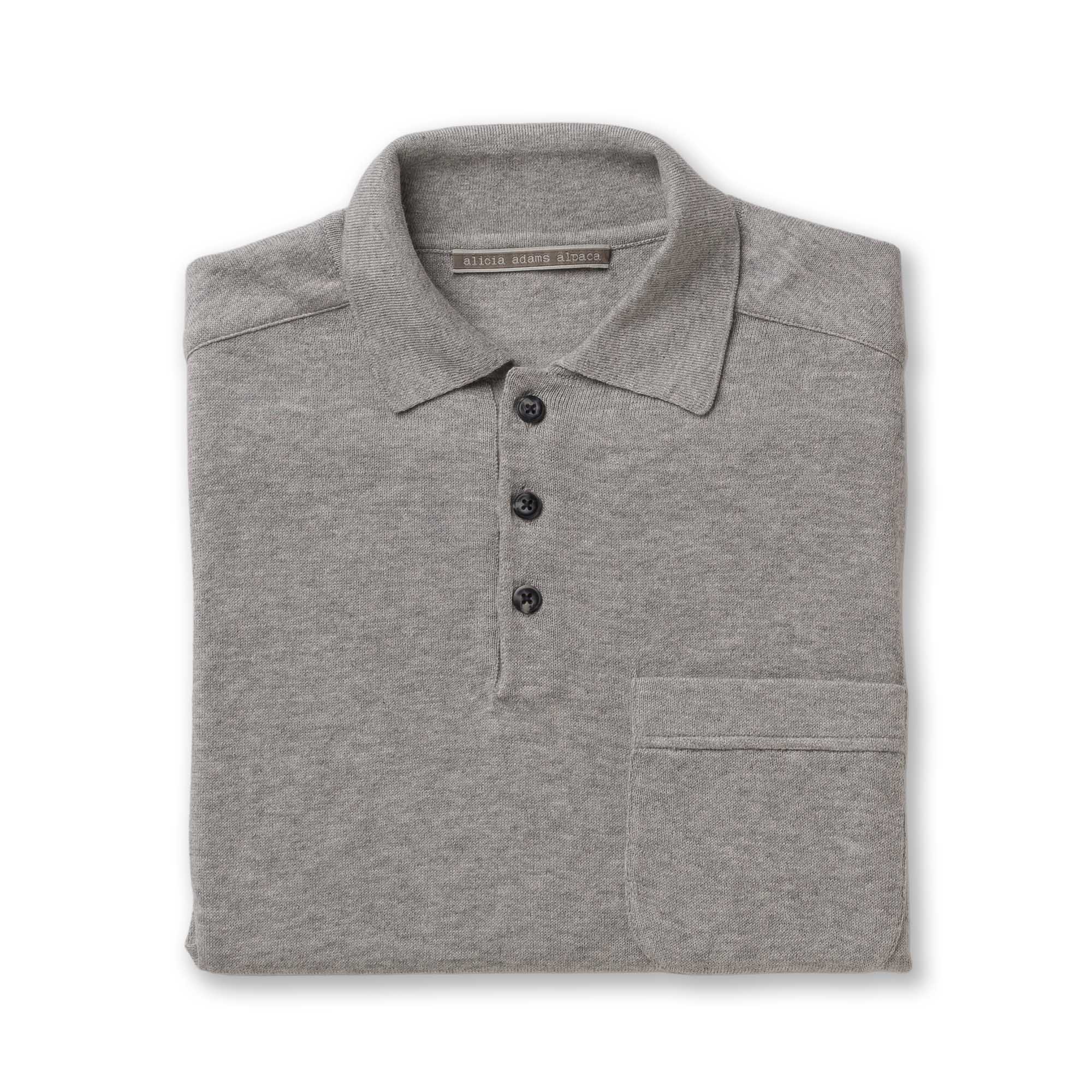 Knit Polo | Light Grey
