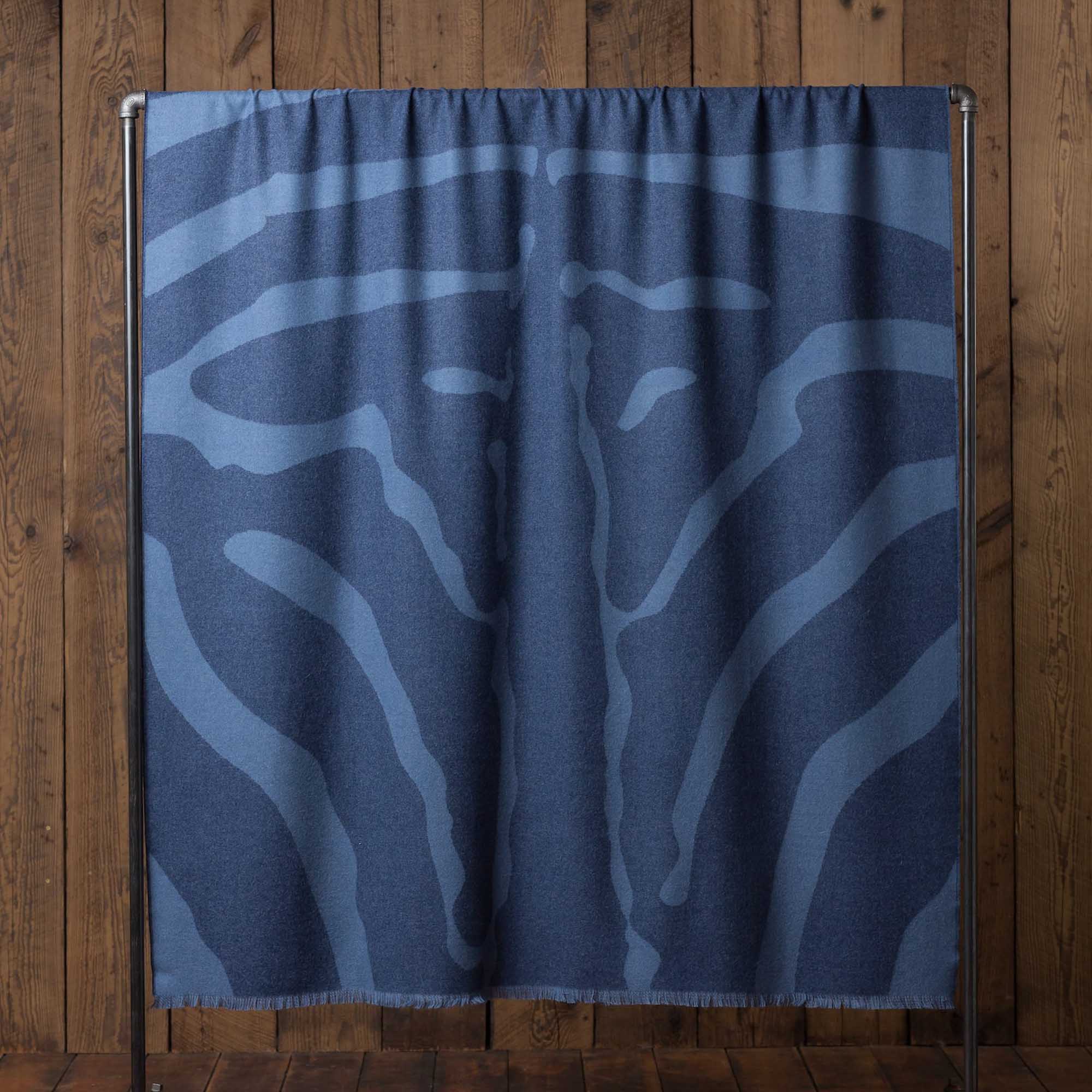 Zebra Throw | Navy/English Manor