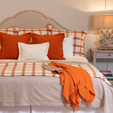 Aberdeen Euro Pillow | Ivory/Orange