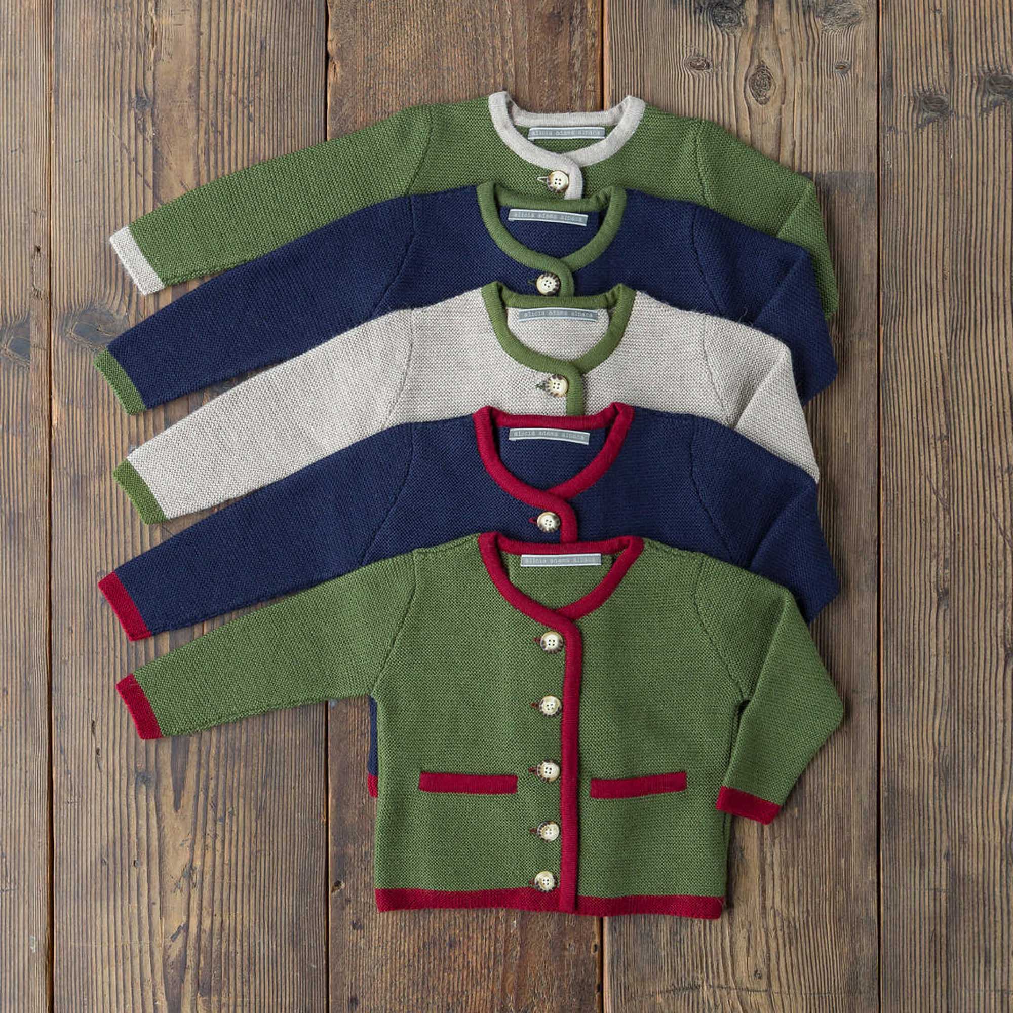 Kids | Salzburg Cardigan | Navy / Scarlet