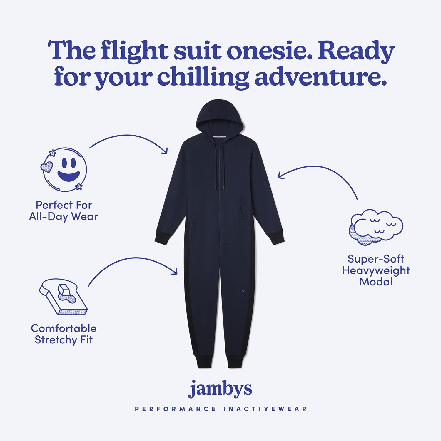 Modal French Terry Onesie | Navy