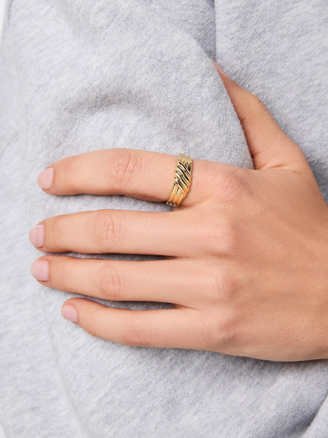 Lydia Band Ring | 14K Gold on Brass