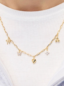 The Everyday Charm Necklace | 14K Gold on Brass | Cubic Zirconia