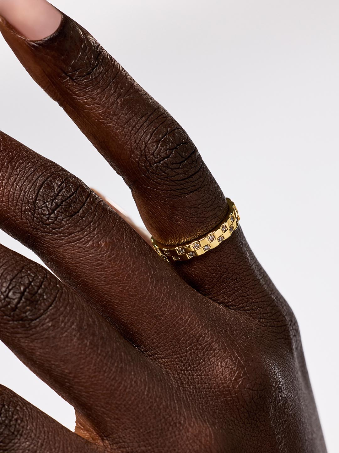 Eden Band Ring | 14K Gold on Brass | Cubic Zirconia