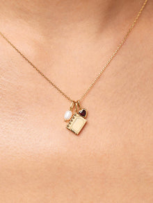 Alexa Charm Necklace | 14K Gold on Brass | Freshwater Pearls/Cubic Zirconia