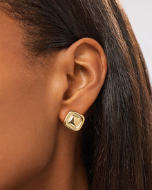 Clara Stud Earrings | 14K Gold on Brass