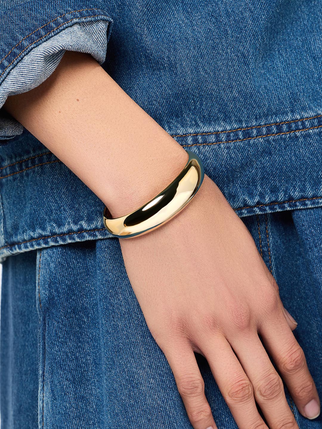 Jalyn Cuff Bracelet | 14K Gold on Brass