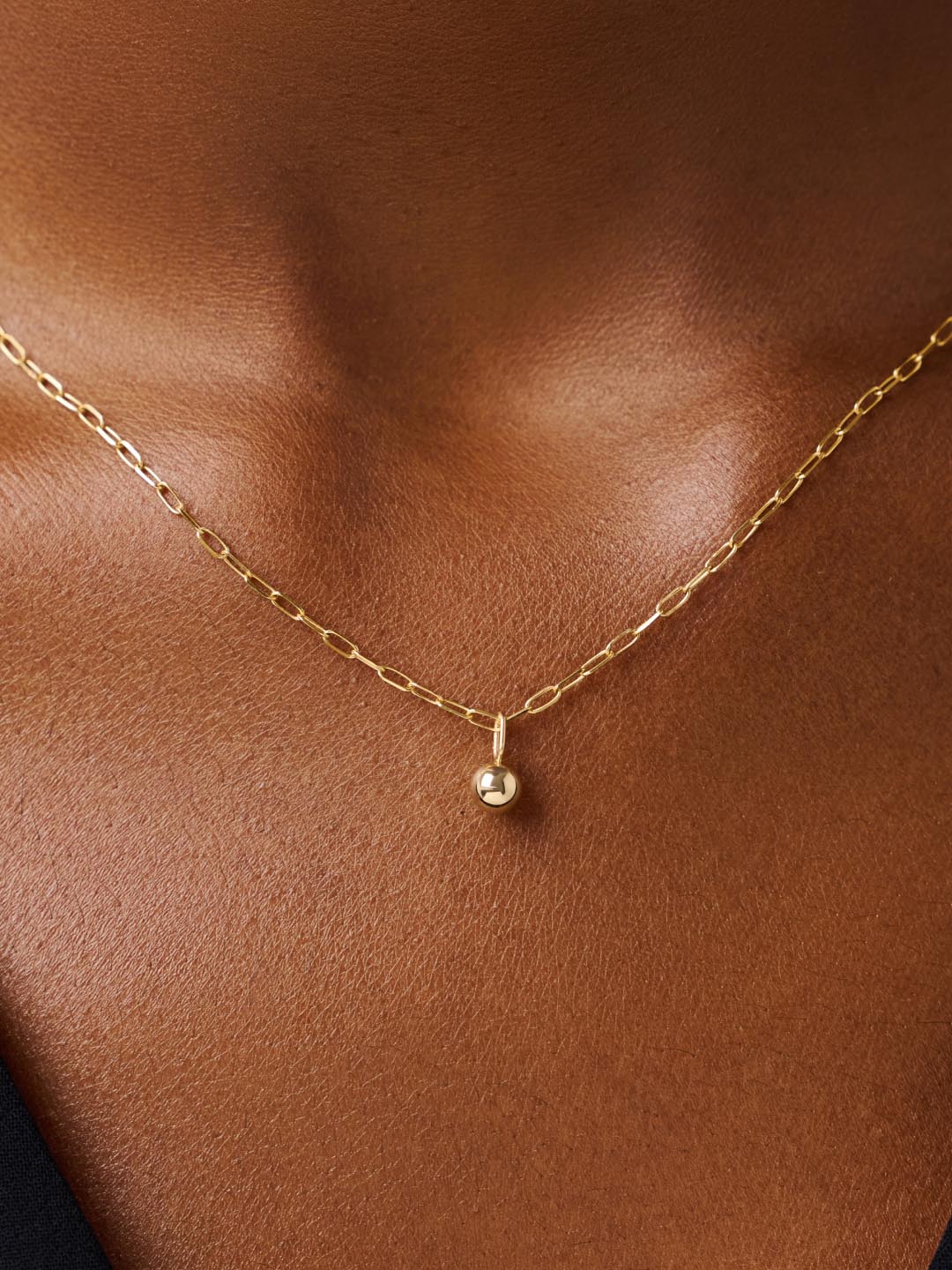 Mini Sphere Charm Pendant | 10K Solid Gold