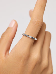 Slim Nova Ring | 10K Solid White Gold