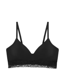 Lace Molded Wireless Bra | Black