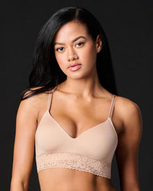 Lace Molded Wireless Bra | Taupe