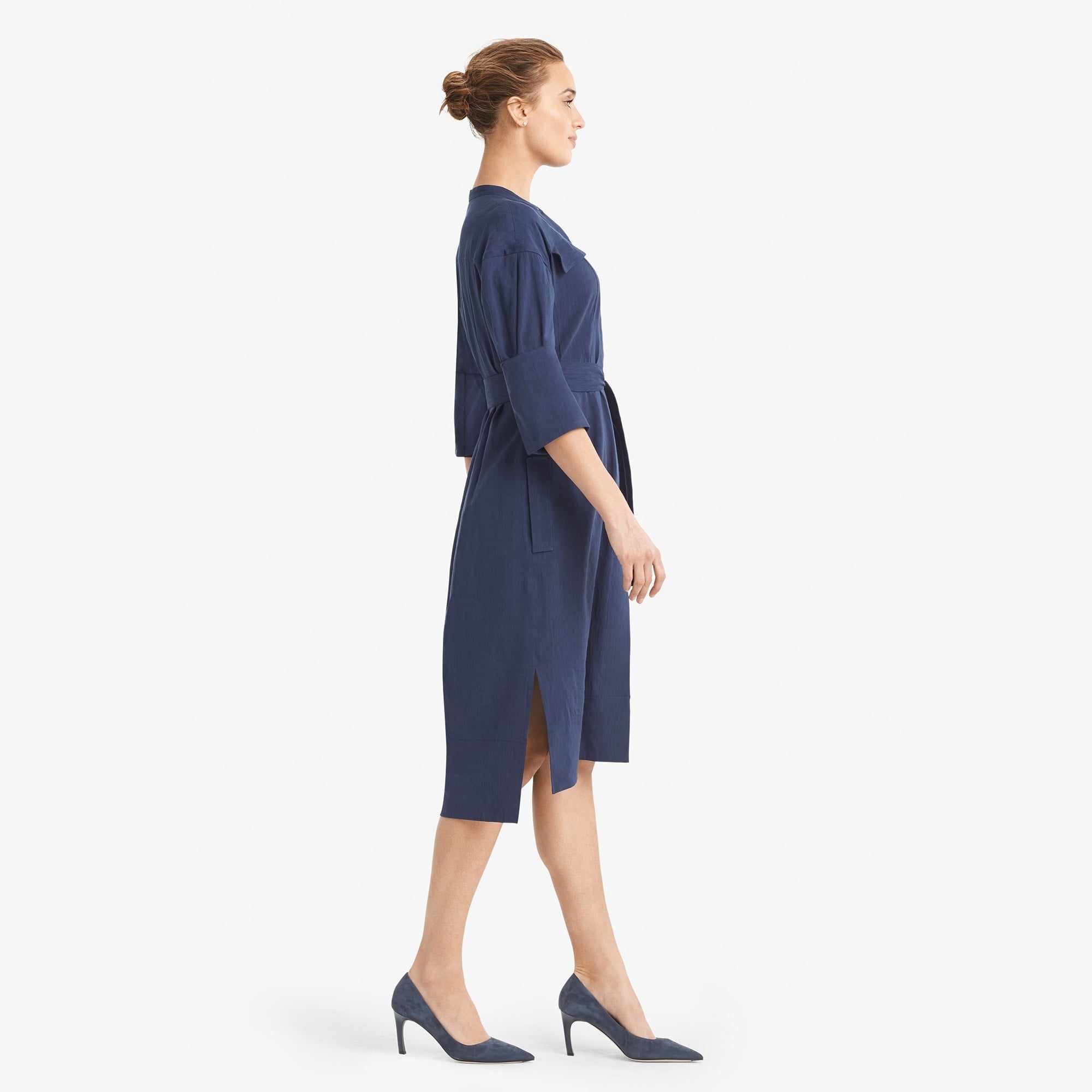 Women | Melissa Dress - Stretch Linen | Blueberry