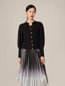 Airy-Light Cashmere Cardigan | Black