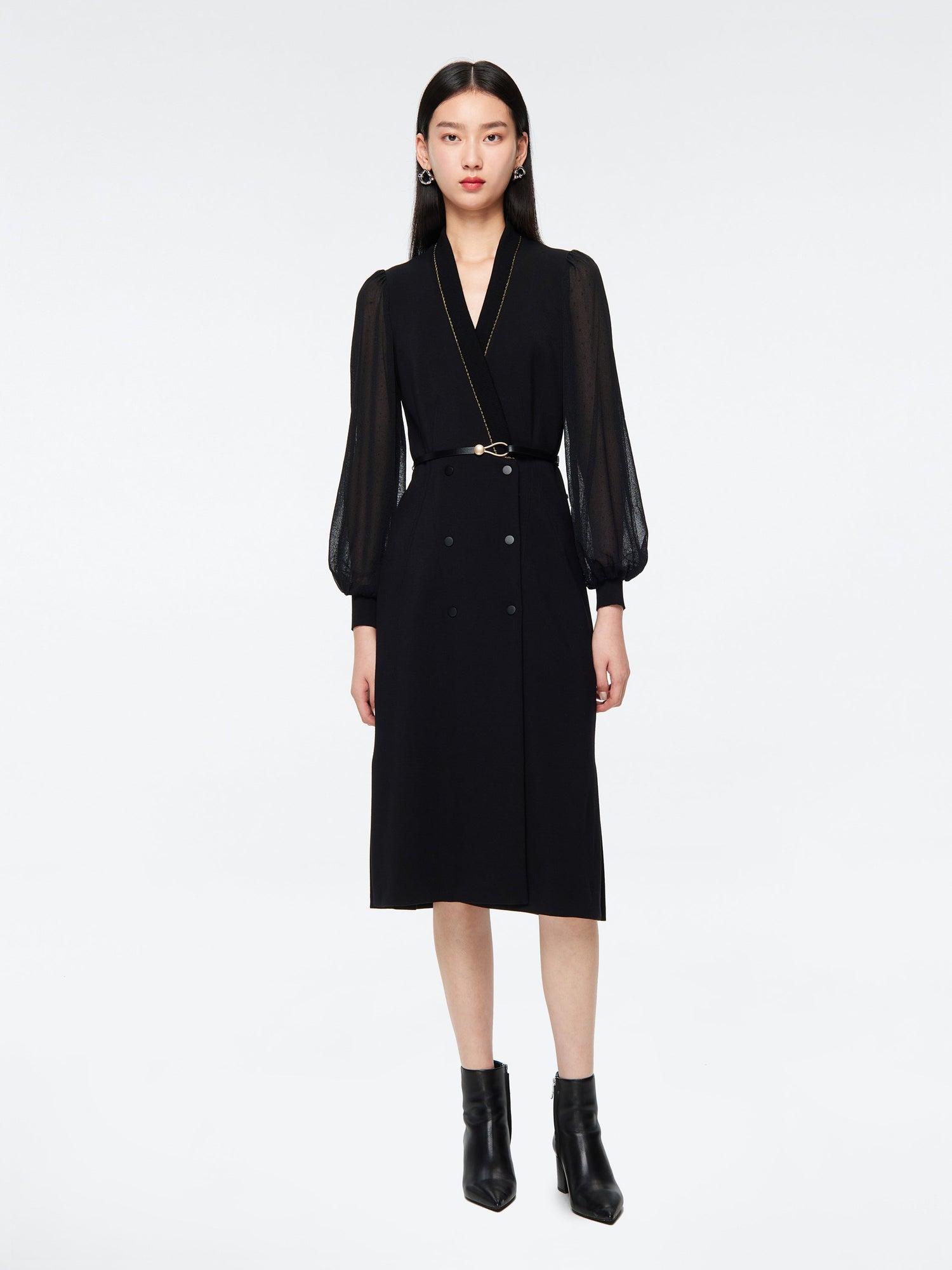 V-Neck Little Dress | Black