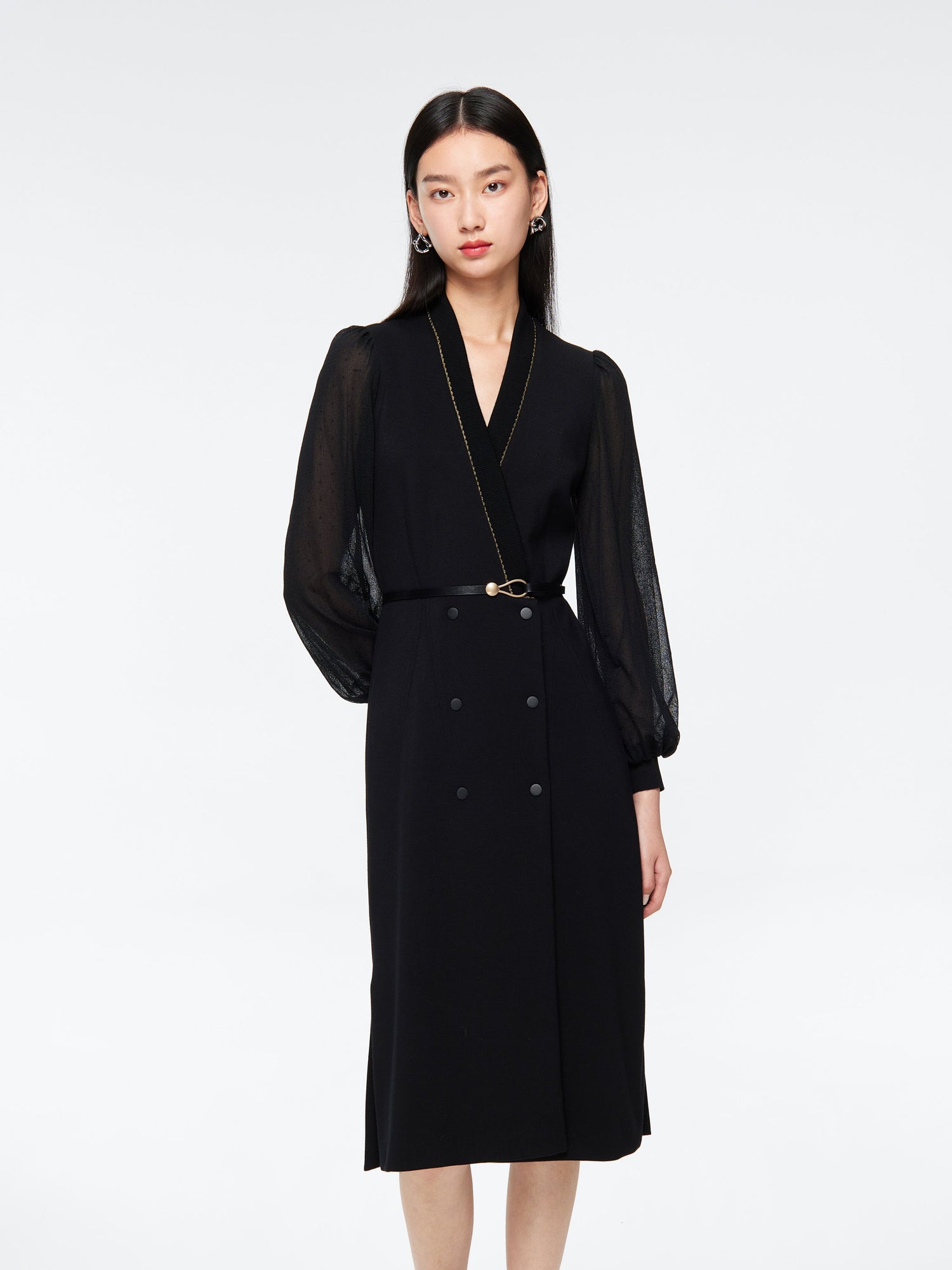 V-Neck Little Dress | Black