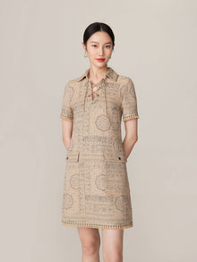 Short Sleeve Dress | Camel