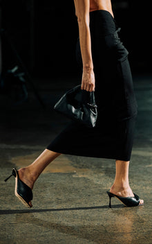 Serpent Wrapped Rib Skirt | Rose