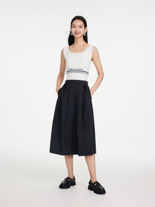 A-Line Midi Skirt | Black