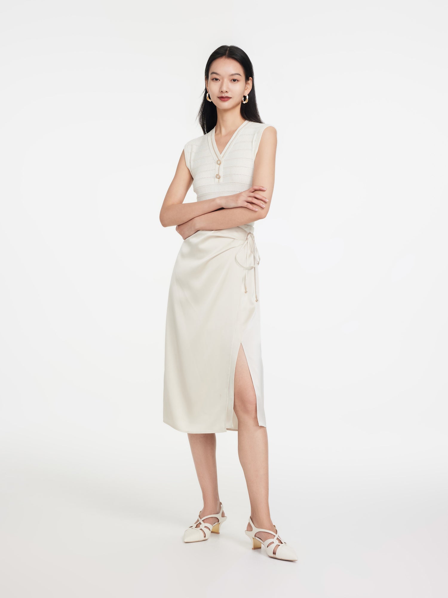 Midi Skirt | Beige