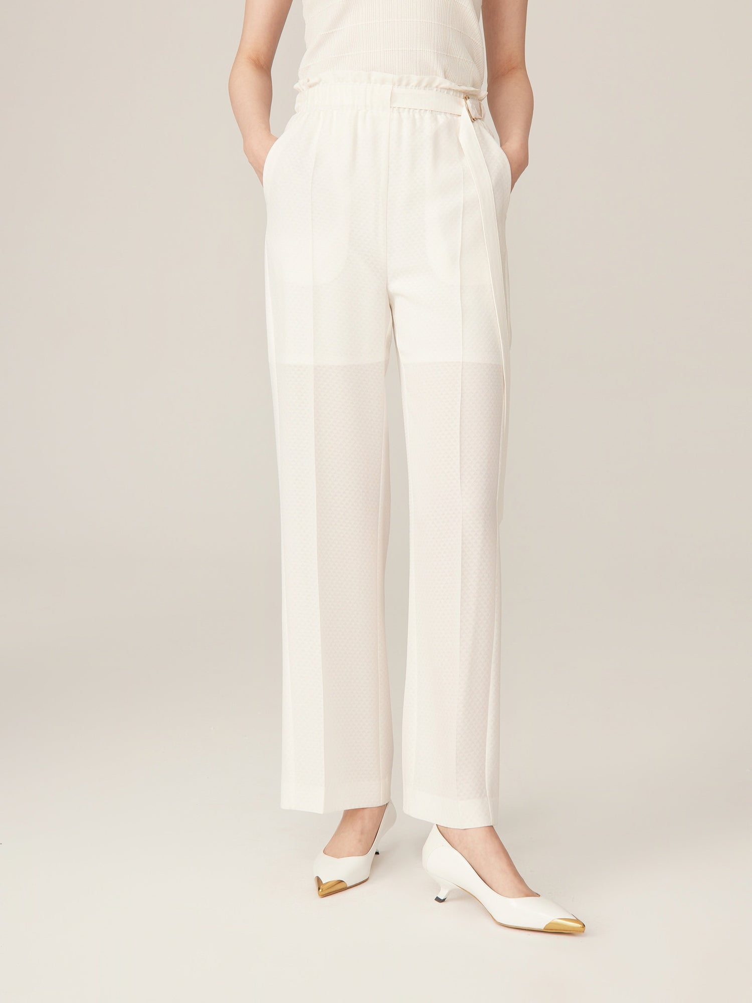 Wide Leg Pants | White