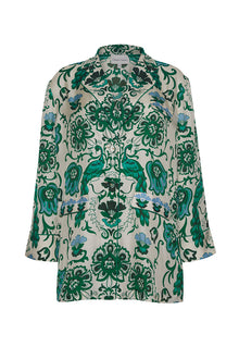 Venezia Silk Jacket | Peacock Turtledove