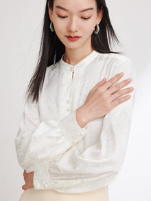 Pleated Blouse | White