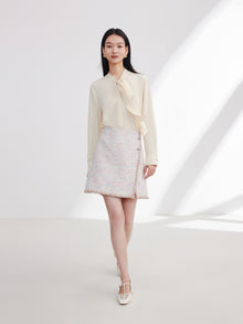 Tweed Mini Skirt | Pink
