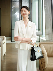 Heavyweight Silk Jacket | White