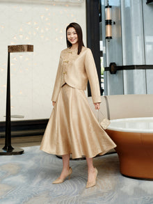 Elegant Chinese-style Jacket | Khaki