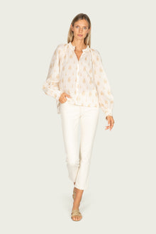 Lorien Top | Antique Creme x Gold Print