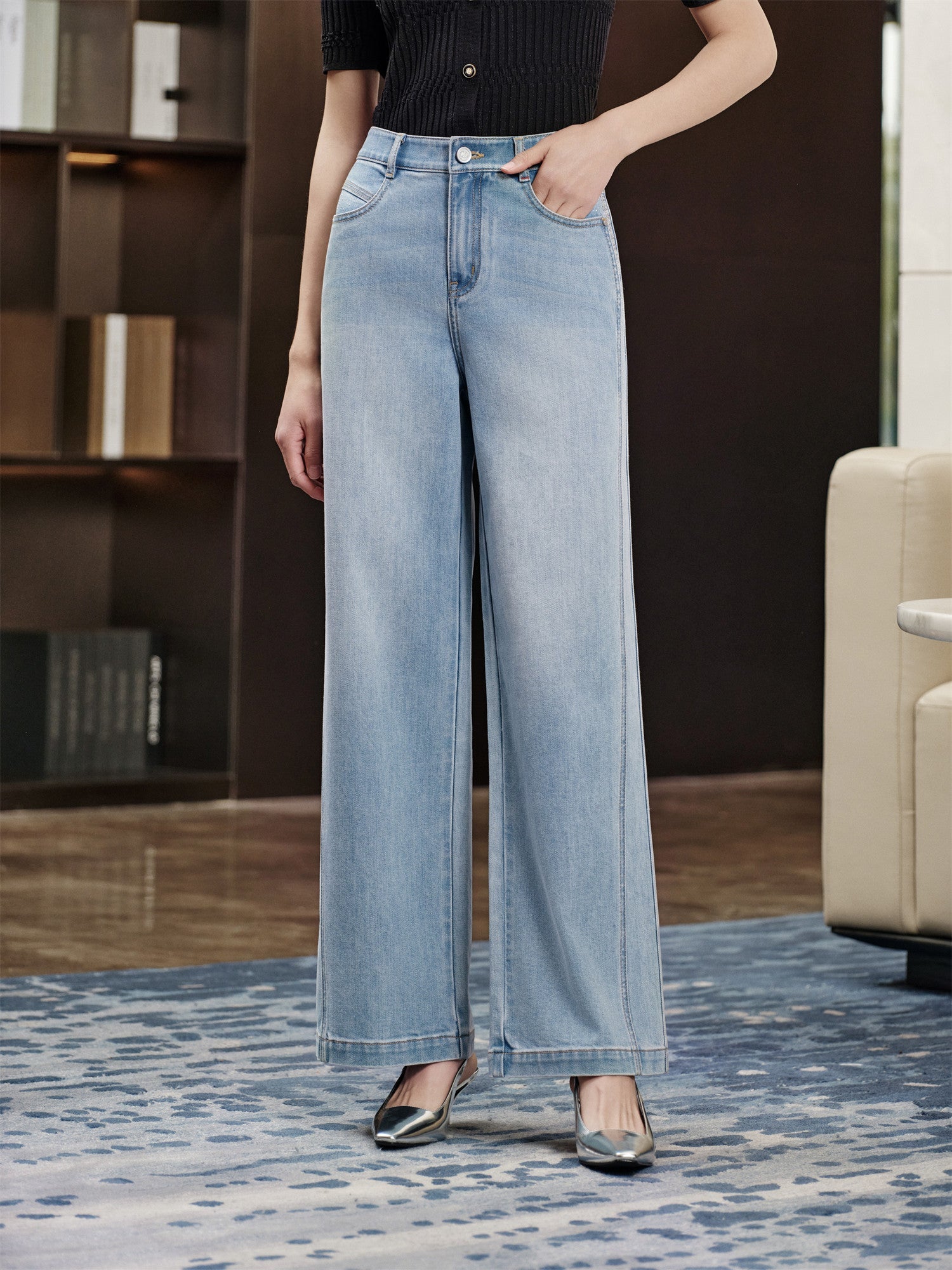 Embroidered Jeans | Blue