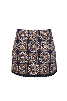 Chrissy Skirt | Blue Medallion Tile