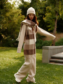Cashmere Wide-Leg Pant | Beige