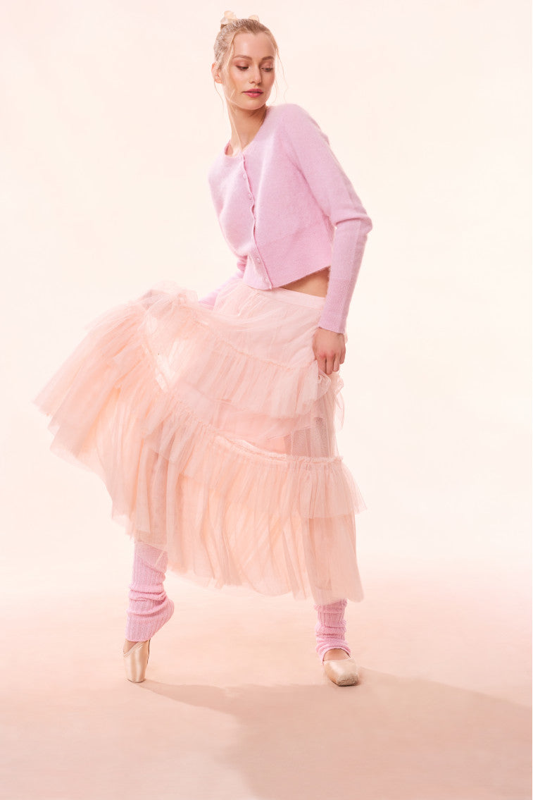 Parriott Tulle Maxi Skirt | Pale Blush