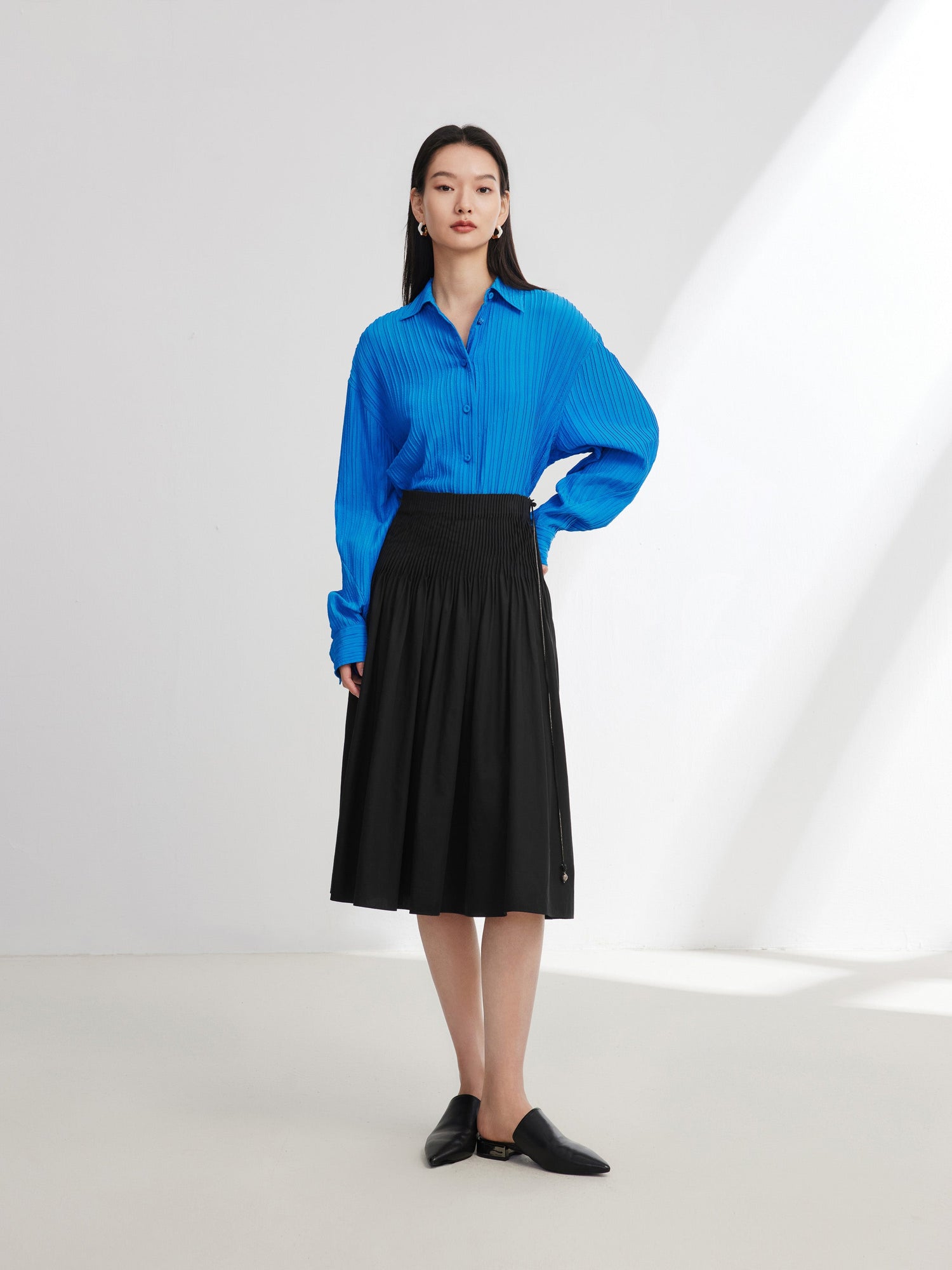 Cotton A Skirt | Black