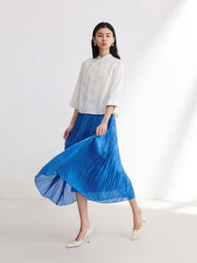 High-Waisted Skirt | Blue