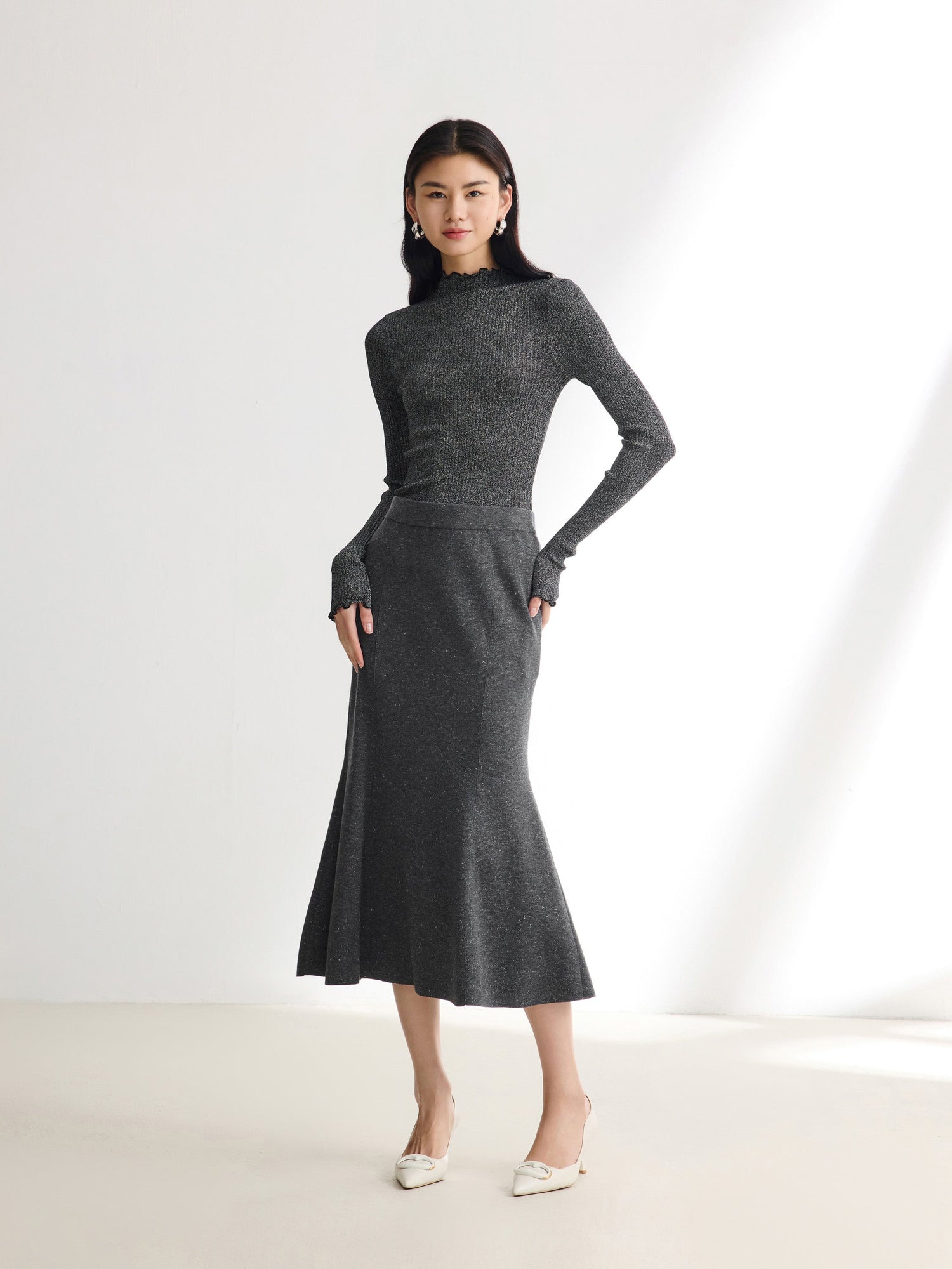 Slim Fit Dress | Heather Grey