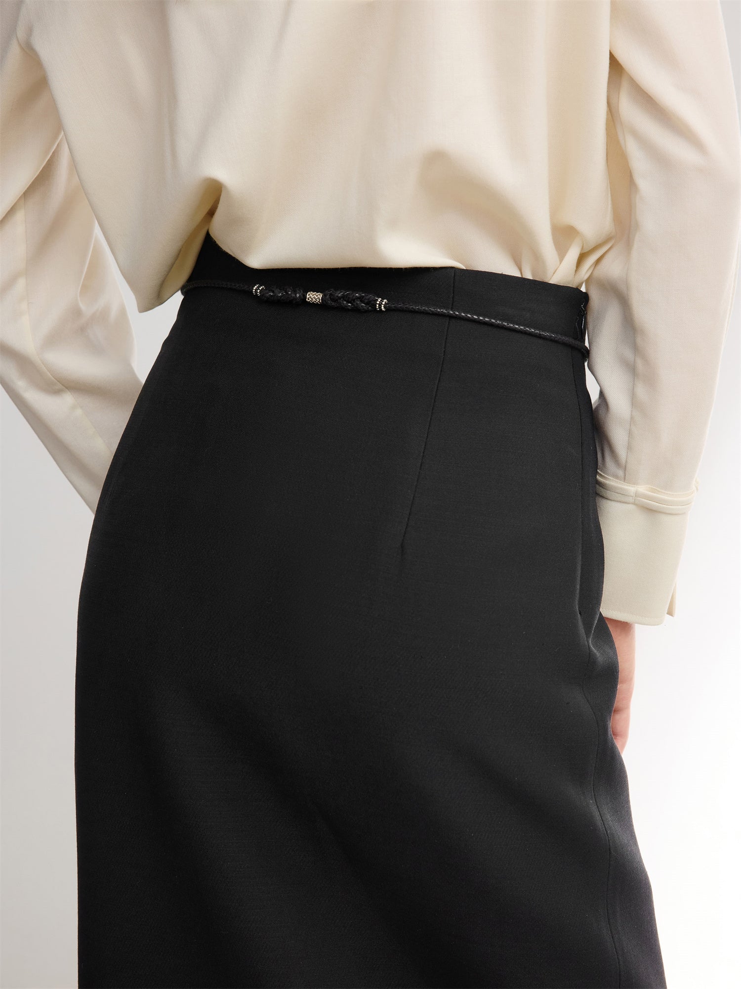 High-Waisted Maxi Skirt | Black