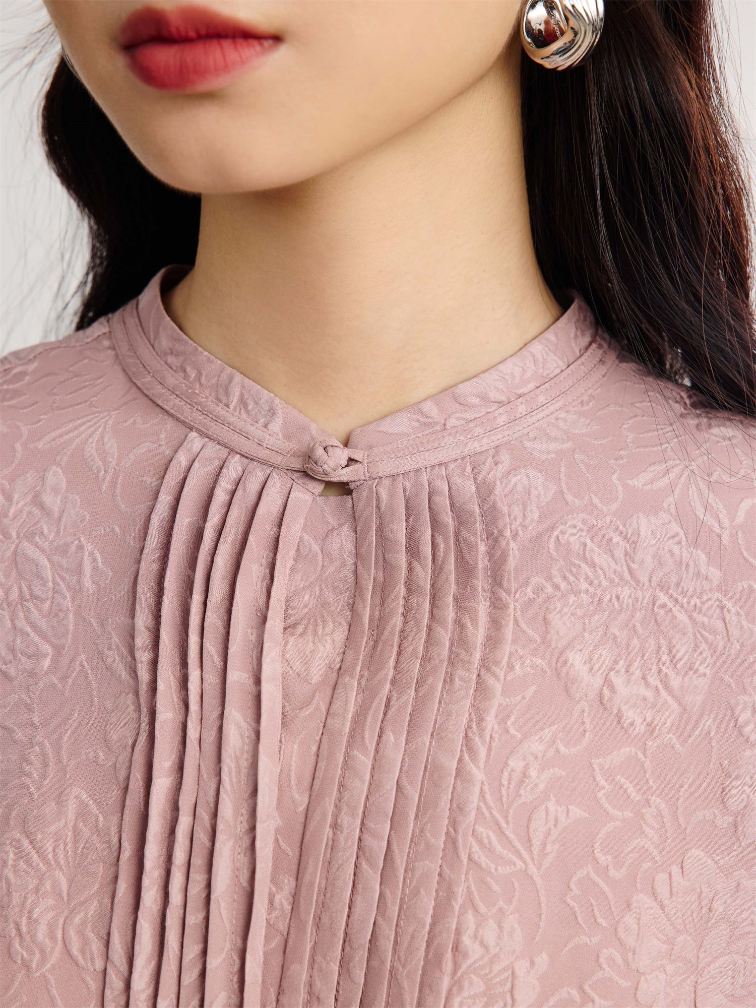 Silk Chinese Style Shirt | Purple