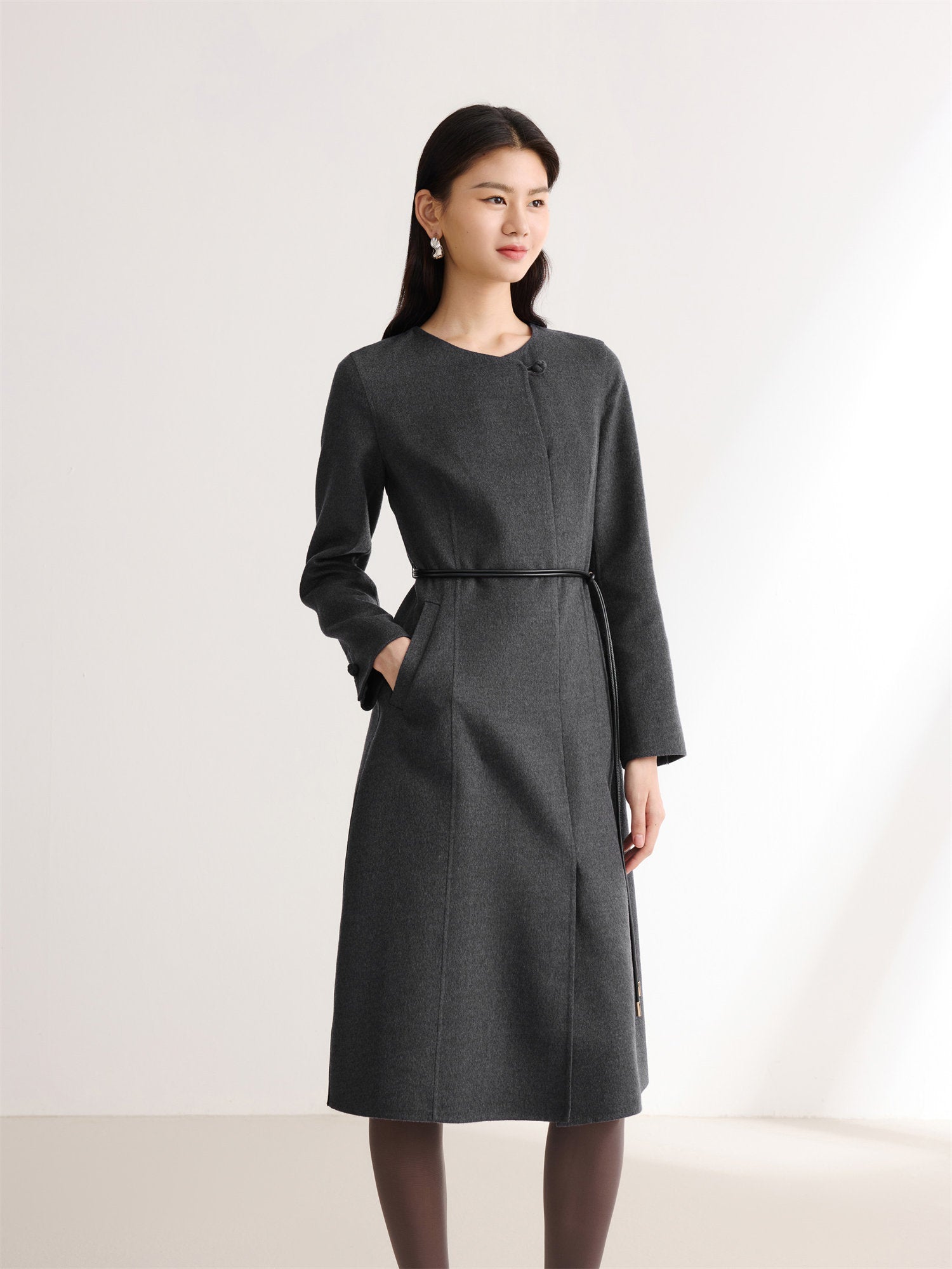 Office Commuter Straight Skirt | Grey