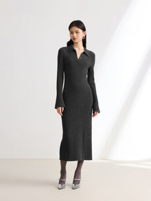 Long Sleeve Dress | Dark Heather Grey